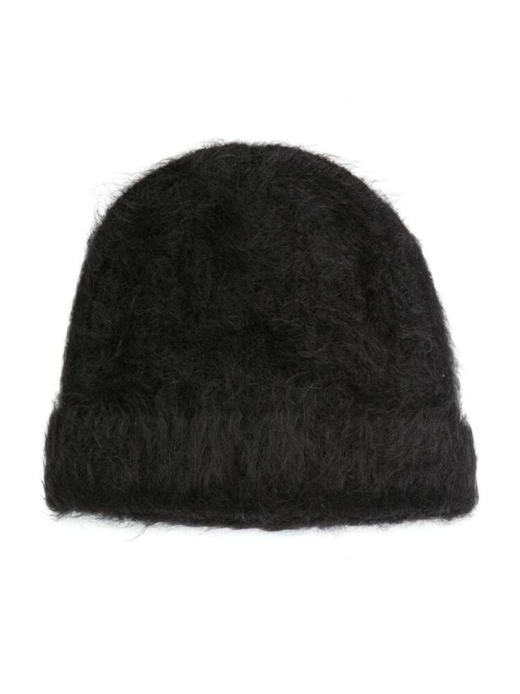 Séfr alpaca wool-blend brushed beanie - Black Cover