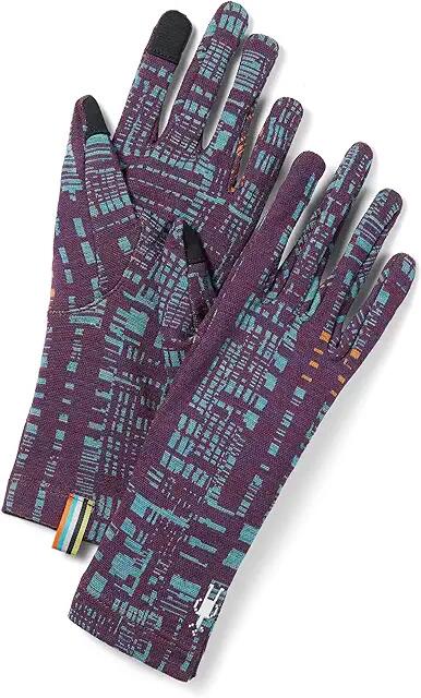 Smartwool Thermal Merino Gloves (Purple Iris Digi Plaid) Ski Gloves Cover