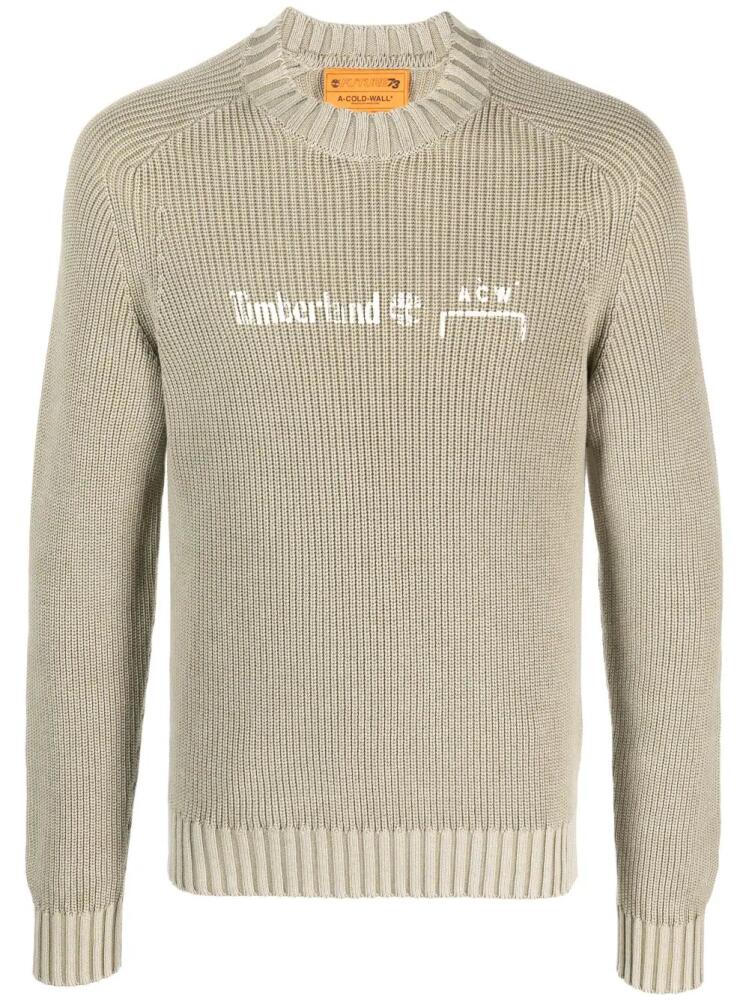 A-COLD-WALL* x Timberland logo-print cotton jumper - Neutrals Cover