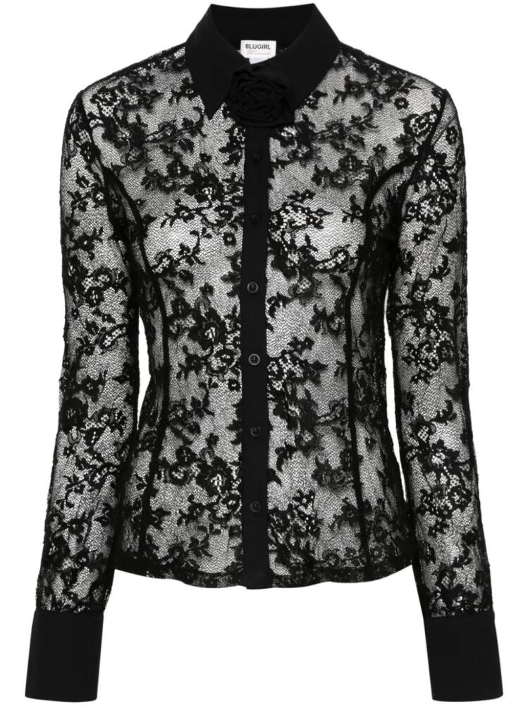 Blugirl floral-lace shirt - Black Cover