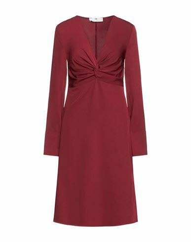 Massimo Rebecchi Woman Mini dress Burgundy Polyester, Elastane Cover