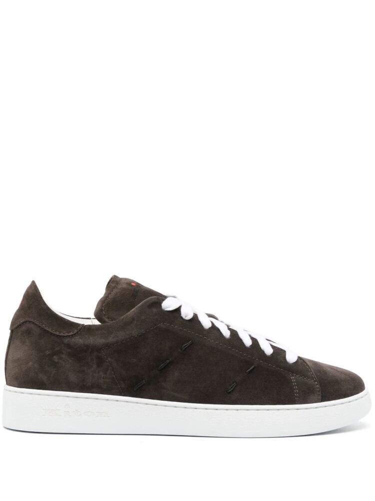 Kiton low-top suede sneakers - Brown Cover