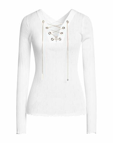 Simona Corsellini Woman Sweater White Viscose, Polyamide Cover