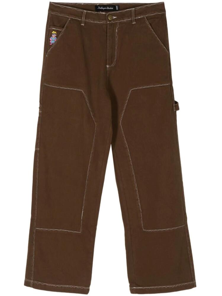 KidSuper Messy Stitched work-style trousers - Brown Cover