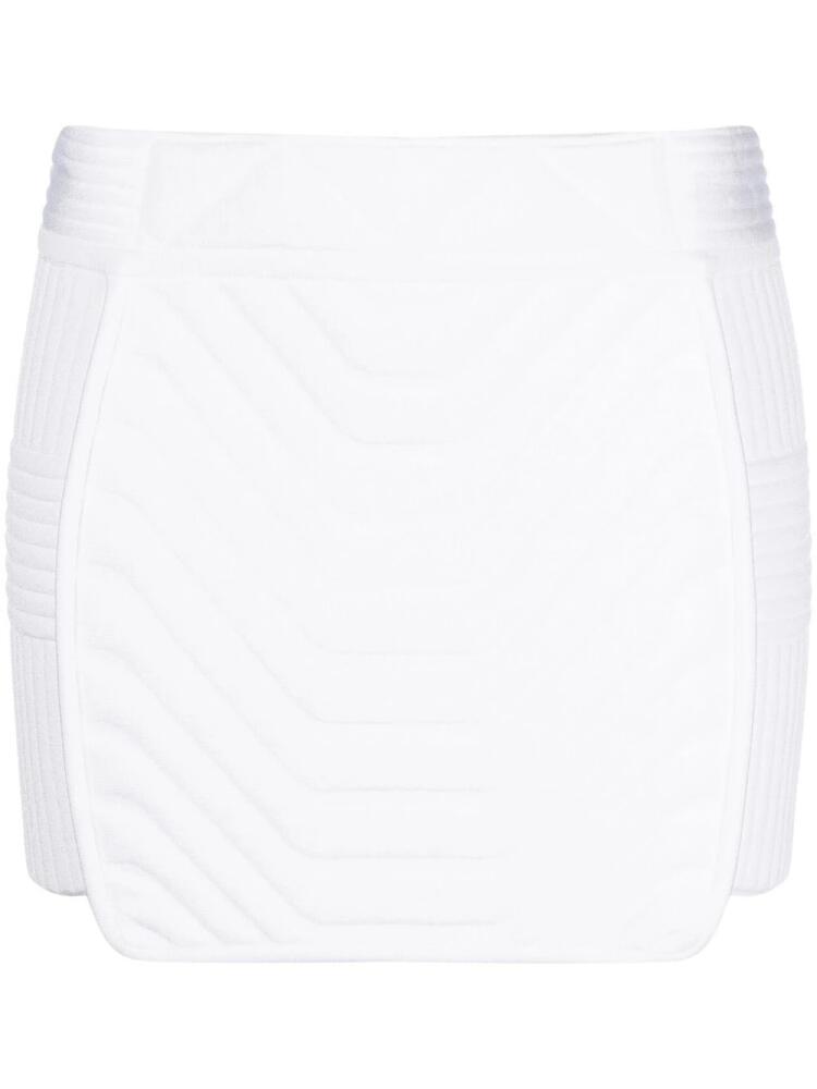 Balmain padded panel mini skirt - White Cover