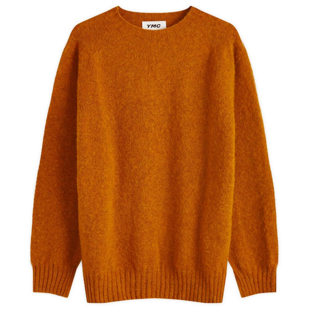 YMC Men's Suedehead Crew Knit in Orange Cover