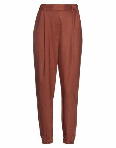 Soallure Woman Pants Rust Viscose, Polyester, Elastane Cover