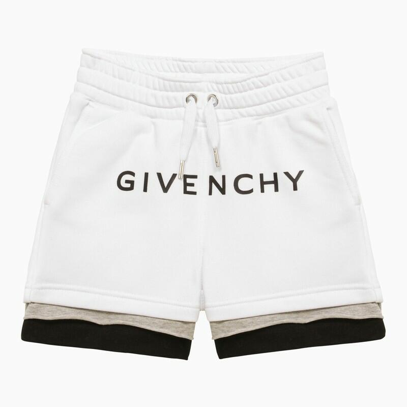 Givenchy White cotton blend short with logo Cover