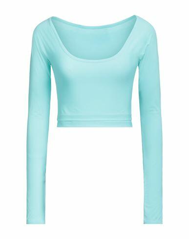 Sunnei Woman T-shirt Turquoise Polyamide, Elastane Cover