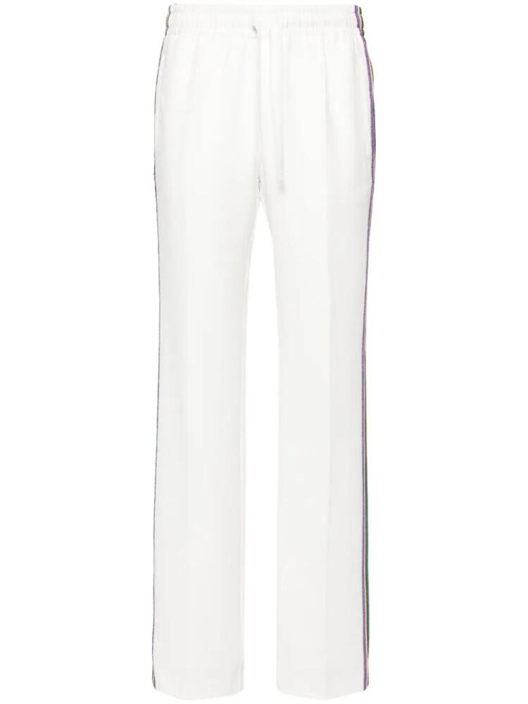 Zadig&Voltaire Pomy stripe-detail crepe trousers - White Cover