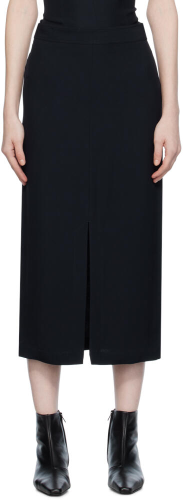 TOTEME Navy Vented Midi Skirt Cover