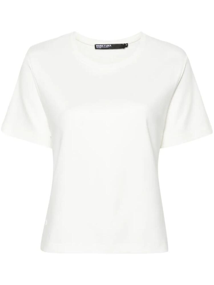 Bimba y Lola side-slits jersey T-shirt - White Cover