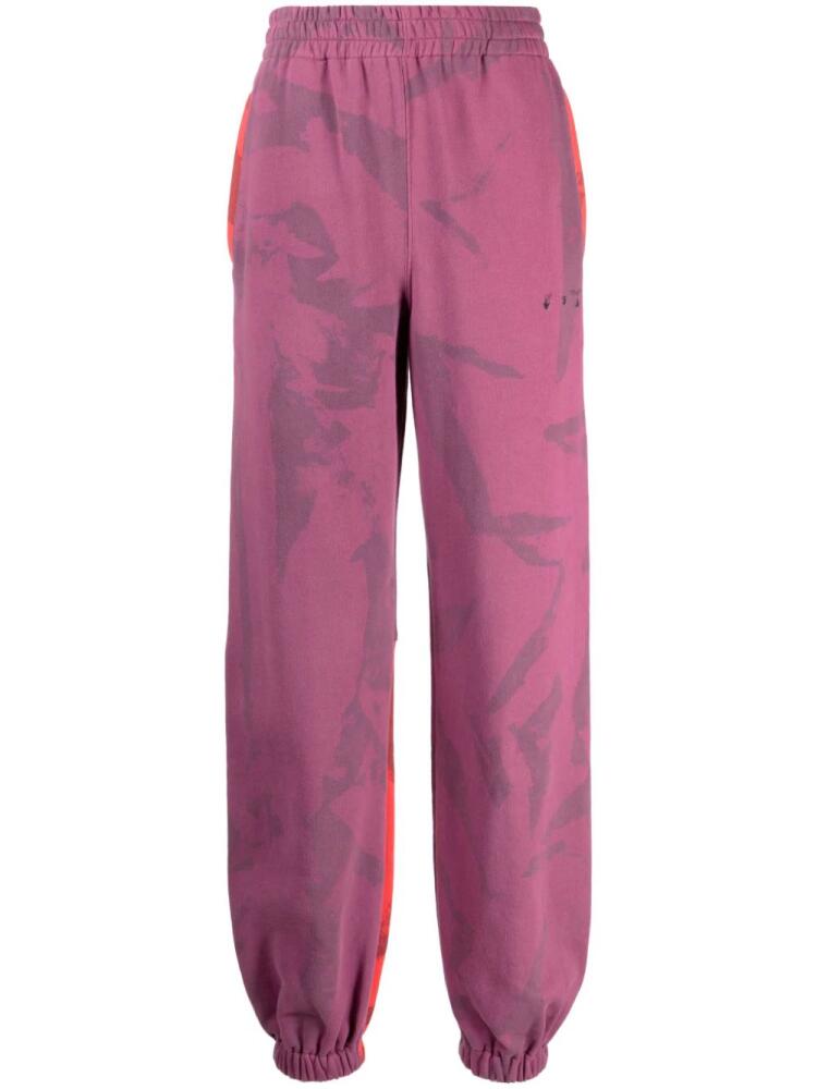 Off-White abstract-print track pants - Purple Cover