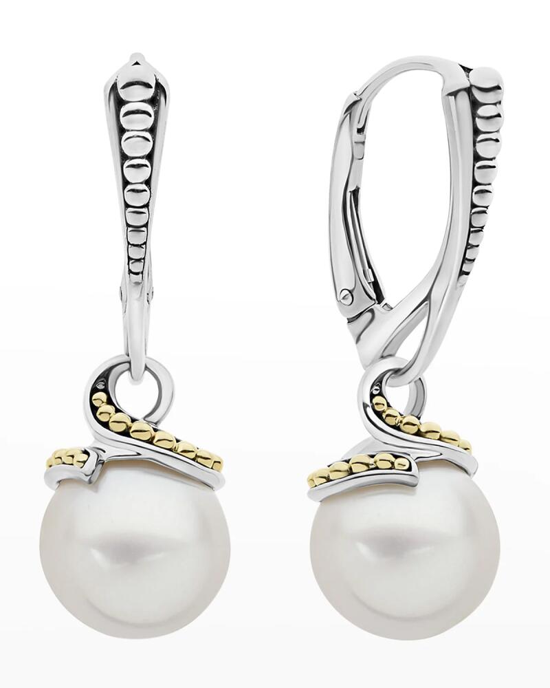 LAGOS Luna Pearl Drop 2-Tone Earrings Cover