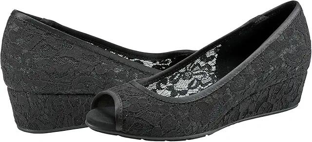 Bandolino Candra (Black Lace) Women's Wedge Shoes Cover