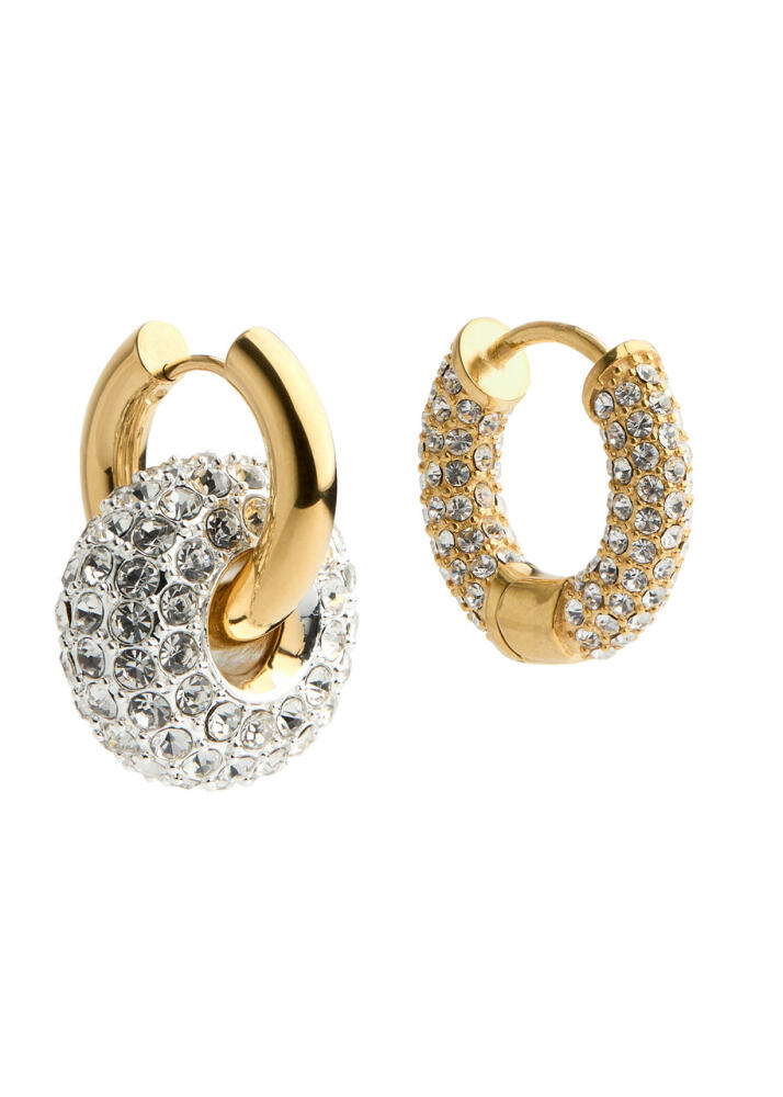 Timeless Pearly Crystal-embellished 24kt Gold-plated Hoop Earrings Cover