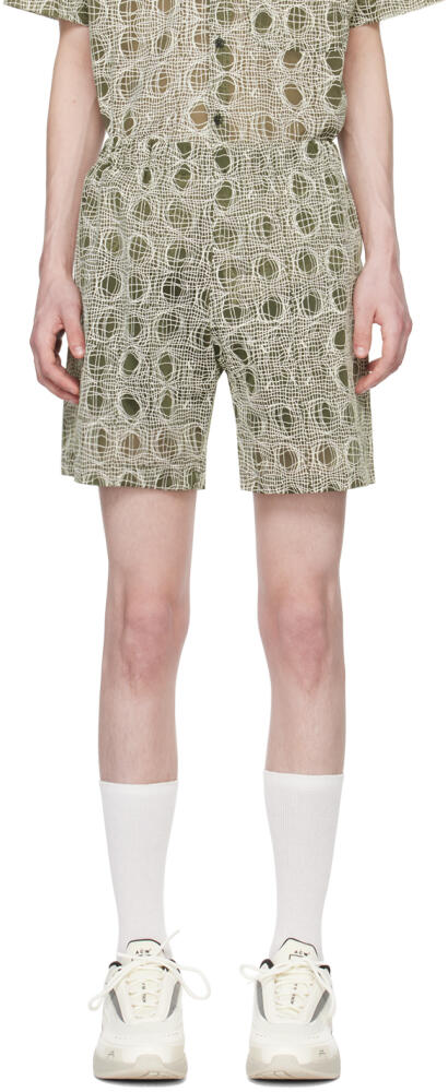 Olly Shinder Green Warp Shorts Cover