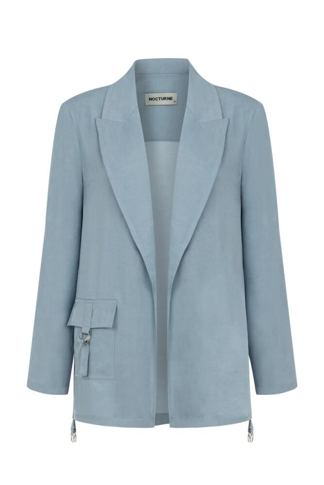 Nocturne Double-Breasted Jacket with Pockets in Blue Cover