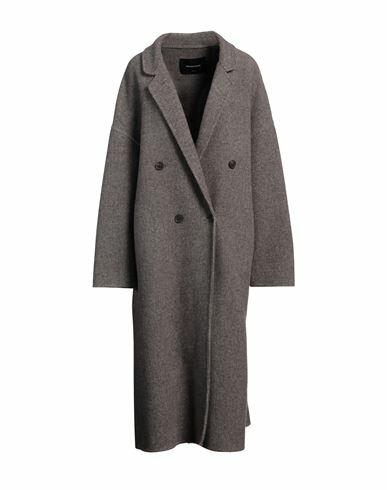 Fabiana Filippi Woman Coat Dove grey Virgin Wool, Cashmere, Polyamide, Ecobrass Cover