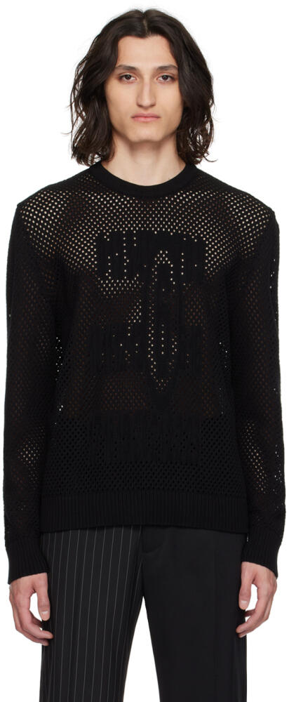 MM6 Maison Margiela Black Jacquard Sweater Cover