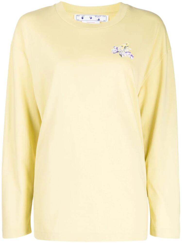 Off-White Flower Arrow organic-cotton sweatshirt - Yellow Cover