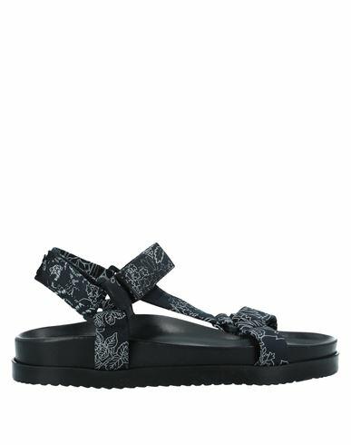 Unlace Woman Sandals Black Textile fibers Cover