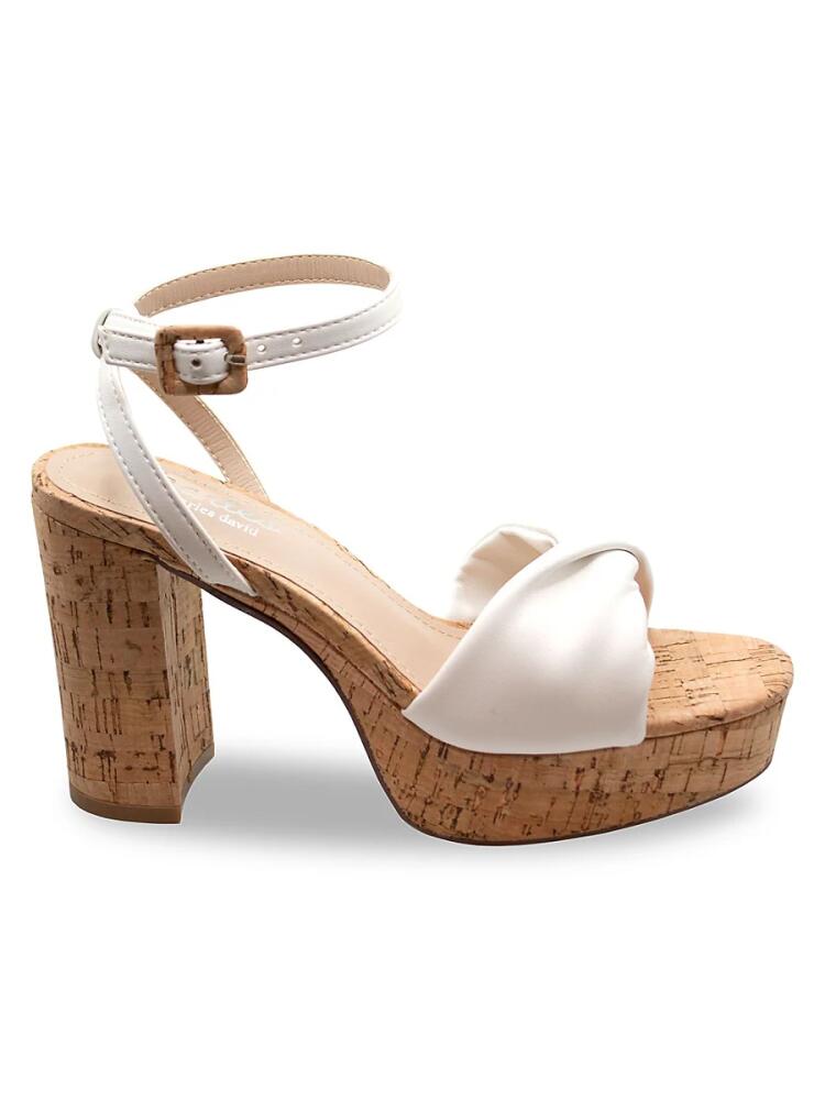 Charles by Charles David Women's Madelina Twisted Block Heel Sandals - White Cover