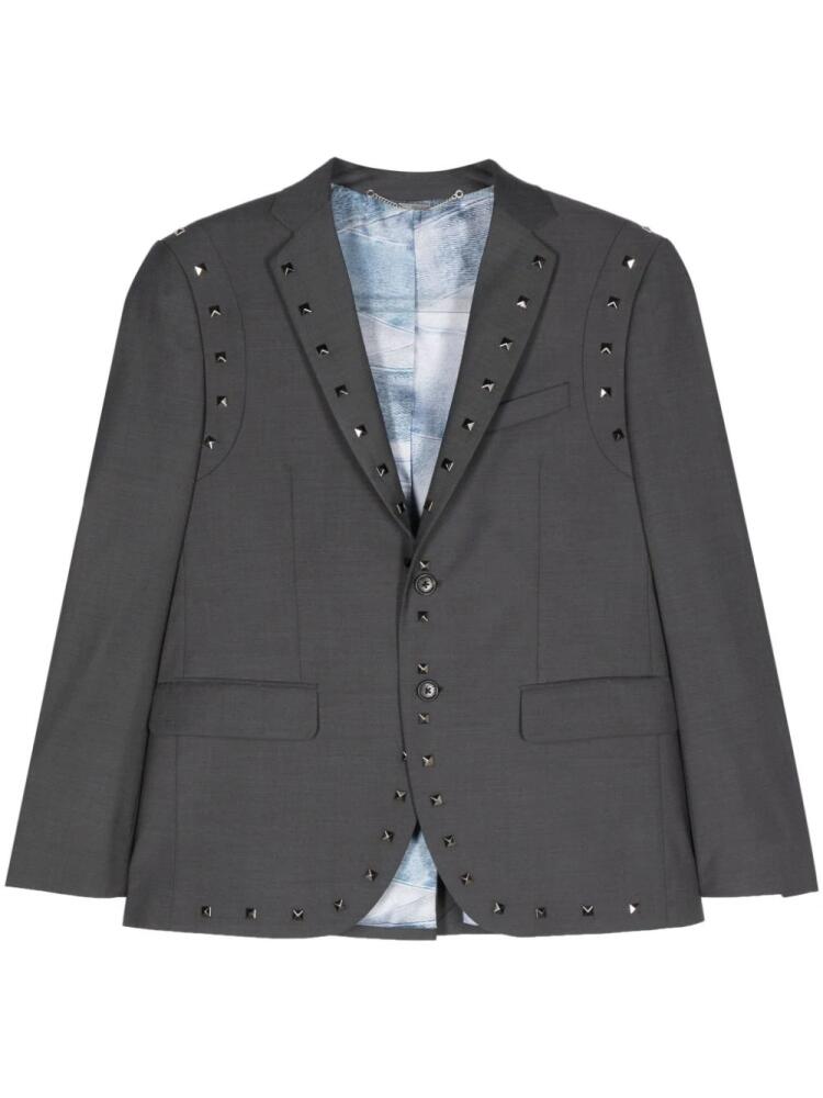 John Richmond stud-embellished single-breasted blazer - Grey Cover