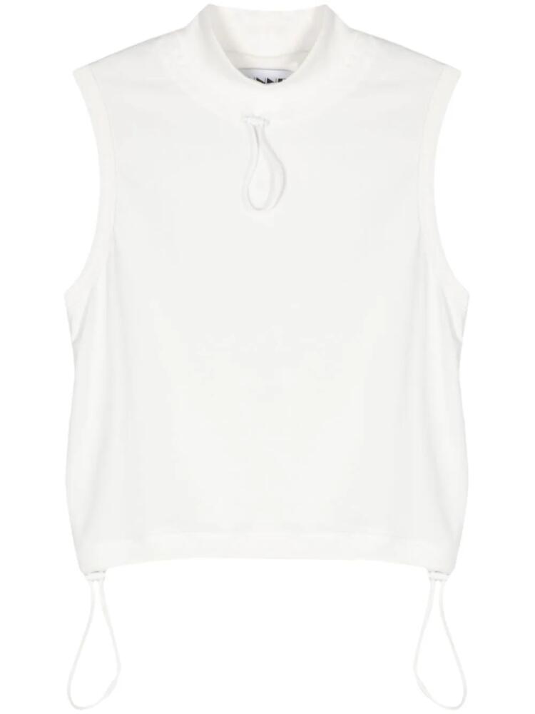 Sunnei high-neck organic cotton top - White Cover