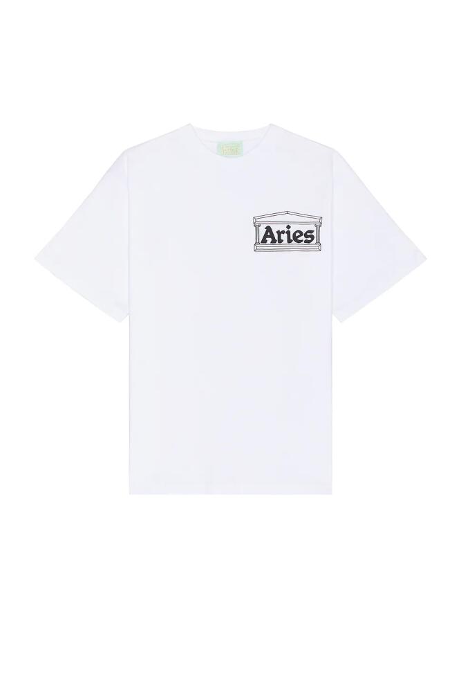 Aries Temple Tee in White Cover