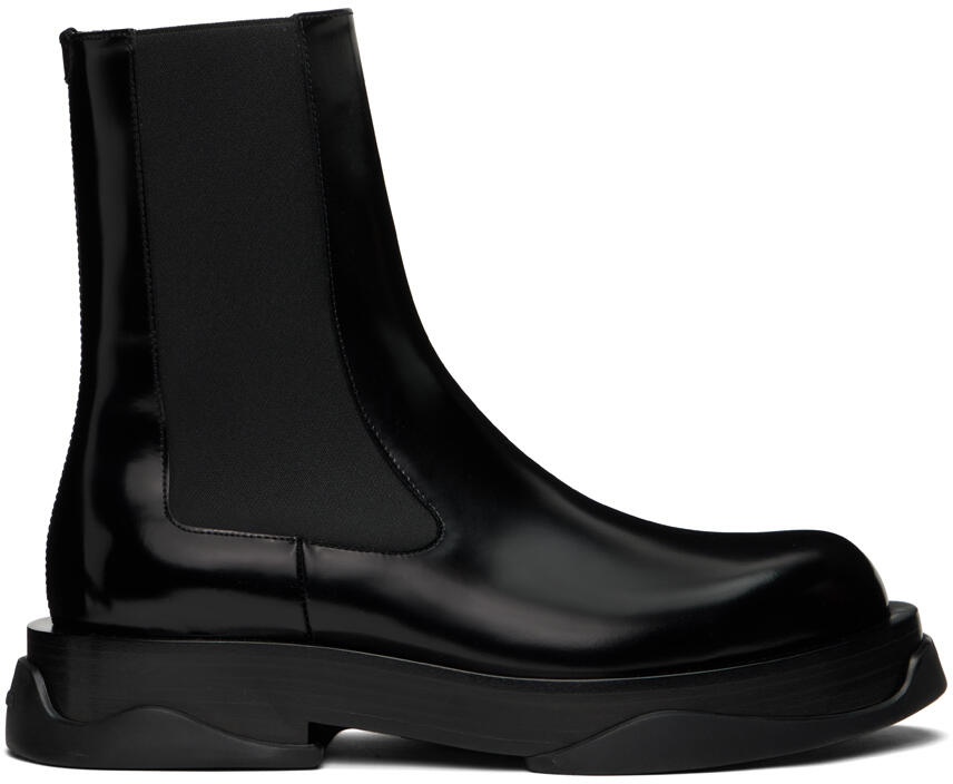 Jil Sander Black Leather Chelsea Boots Cover