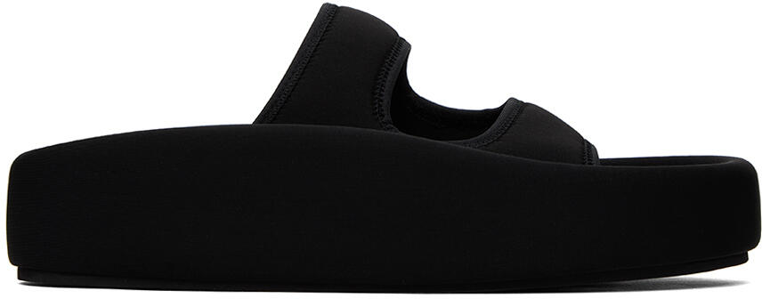 MM6 Maison Margiela Black Platform Slides Cover