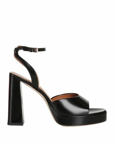 Staud Woman Sandals Black Lambskin Cover