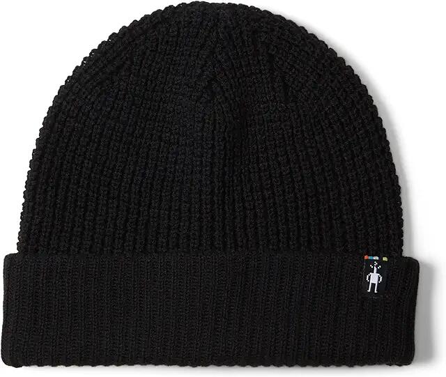 Smartwool Creek Run Beanie (Black/Winter Moss Heather) Caps Cover