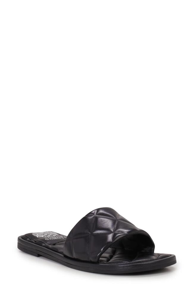 Vince Camuto Brennda Quilted Slide Sandal in Black Cover