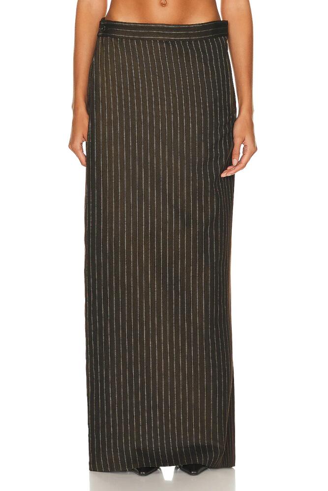 Jean Paul Gaultier Tennis Stripes Low Waist Trouser Skirt in Brown Cover