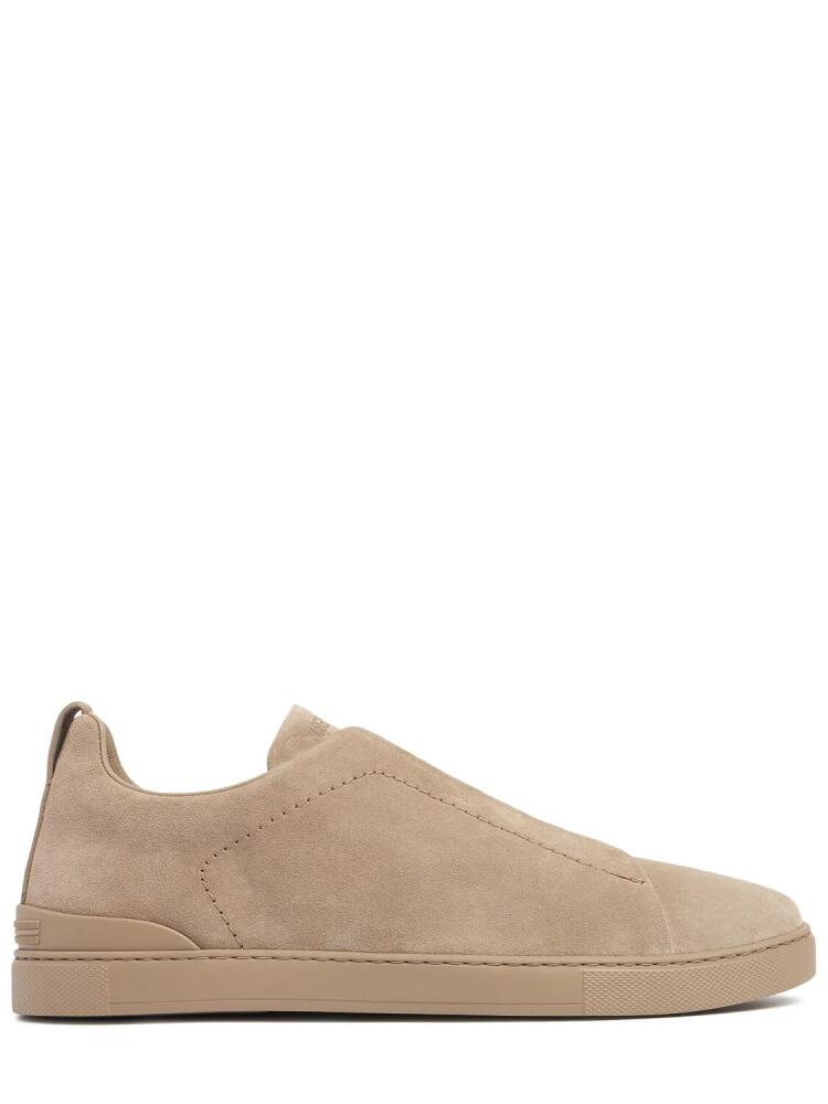 ZEGNA Triple Stitch Leather Low-top Sneakers Cover