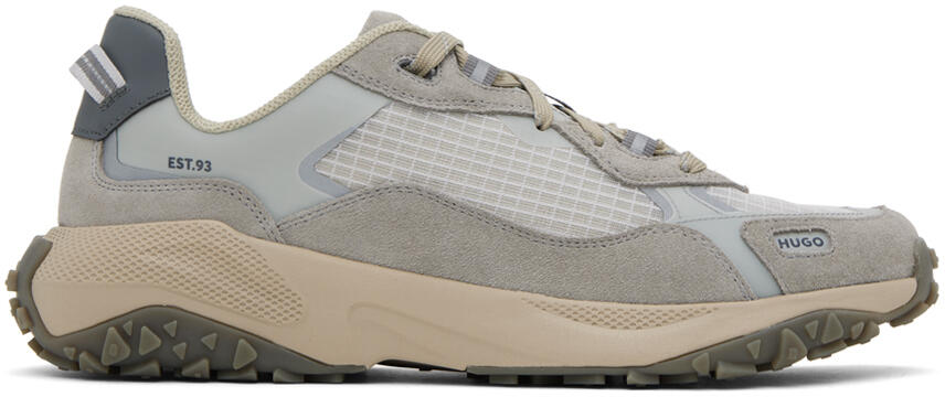 Hugo Gray Mixed-Material Ripstop Mesh Sneakers Cover