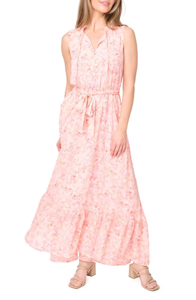 GIBSONLOOK Lindsey Floral Ruffle Maxi Dress in Blush Watercolor Cover