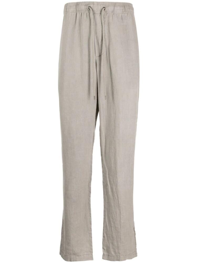 James Perse straight-leg linen trousers - Green Cover