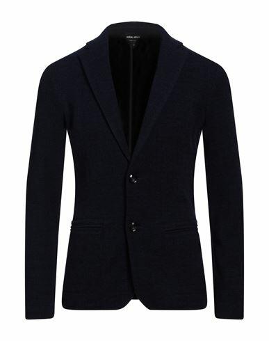 Giorgio Armani Man Blazer Navy blue Virgin Wool, Viscose, Cotton, Elastane Cover