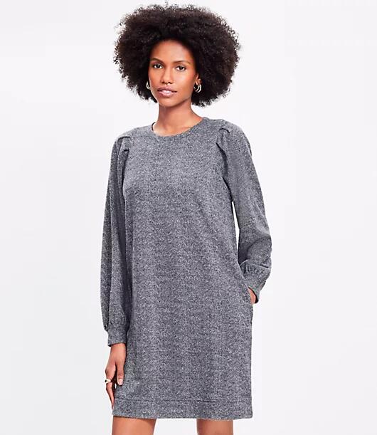 Loft Houndstooth Knit Pocket Dress Cover