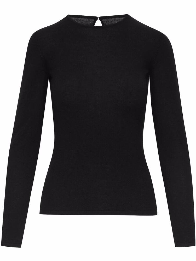 Oscar de la Renta long-sleeve cashmere jumper - Black Cover