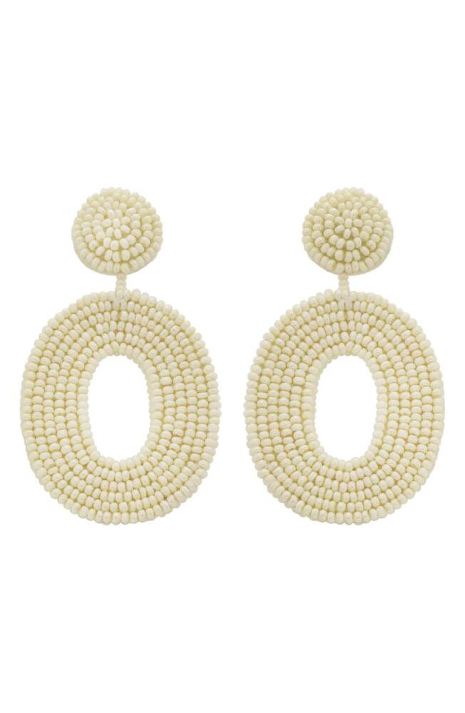 Panacea Sead Bead Drop Earrings in Ivory Cover