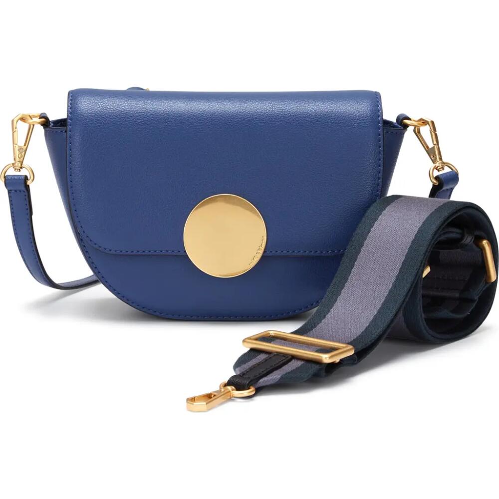 Oryany Lottie Leather Saddle Crossbody Bag in Navy Cover