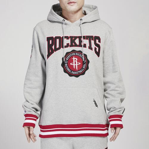 Pro Standard Rockets Crest Emblem Fleece P/O Hoodie - Mens Gray Cover