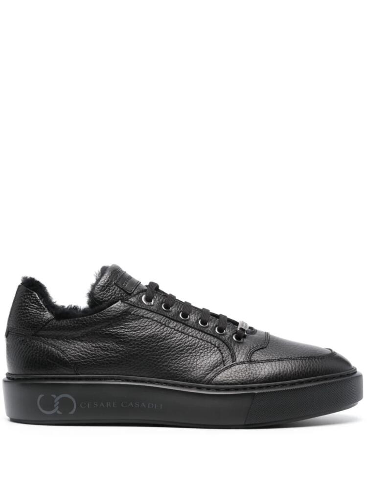 Casadei Cervo leather sneakers - Black Cover