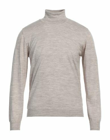 Fedeli Man Turtleneck Beige Super 140s Wool Cover