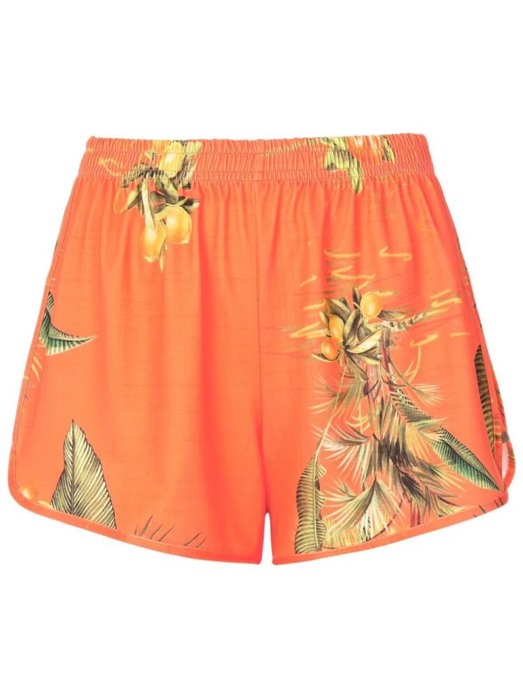 Lygia & Nanny floral-print high-waist shorts - Orange Cover