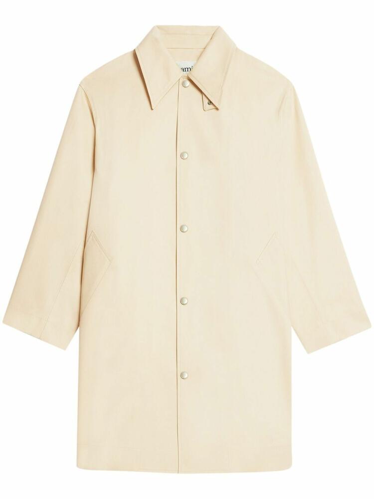 AMI Paris single-breasted coat - Neutrals Cover